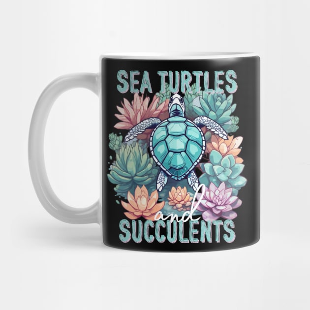 Sea Turtles and Succulents by succulentdotcare